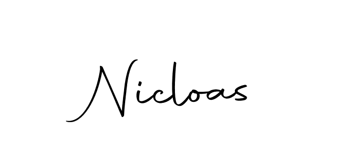Design your own signature with our free online signature maker. With this signature software, you can create a handwritten (Autography-DOLnW) signature for name Nicloas. Nicloas signature style 10 images and pictures png