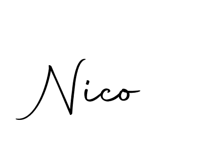 Use a signature maker to create a handwritten signature online. With this signature software, you can design (Autography-DOLnW) your own signature for name Nico. Nico signature style 10 images and pictures png