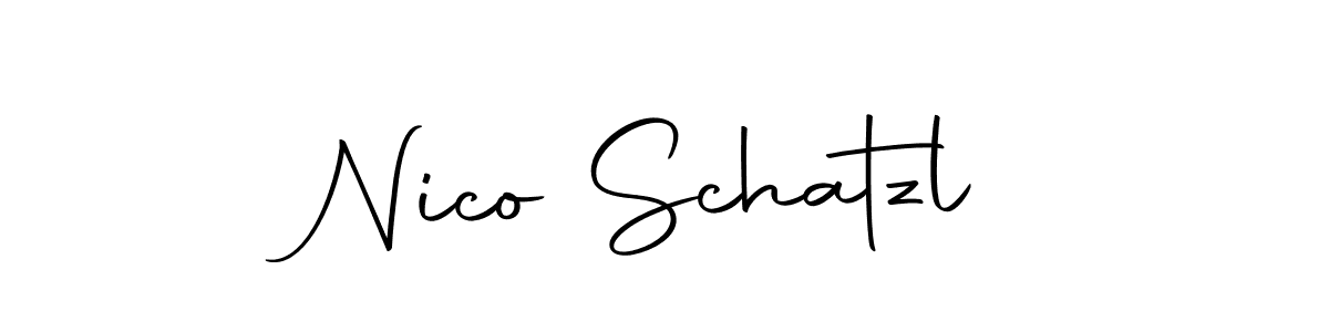 How to make Nico Schatzl name signature. Use Autography-DOLnW style for creating short signs online. This is the latest handwritten sign. Nico Schatzl signature style 10 images and pictures png