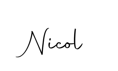 Nicol stylish signature style. Best Handwritten Sign (Autography-DOLnW) for my name. Handwritten Signature Collection Ideas for my name Nicol. Nicol signature style 10 images and pictures png