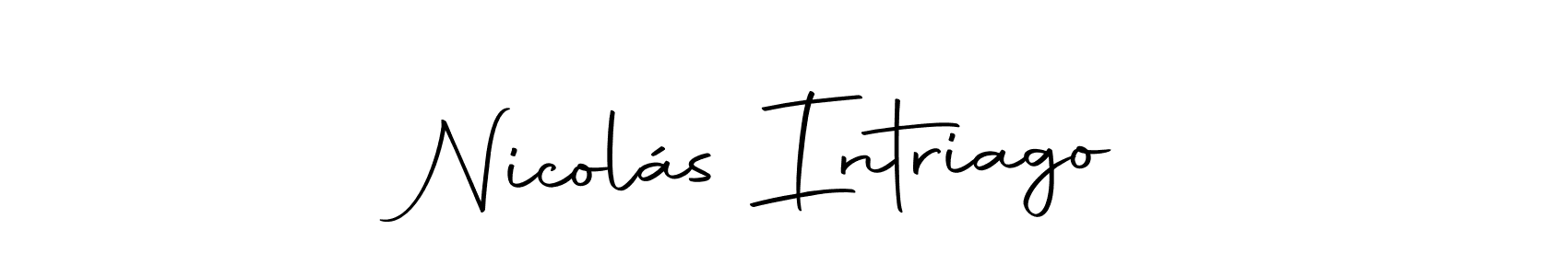 Use a signature maker to create a handwritten signature online. With this signature software, you can design (Autography-DOLnW) your own signature for name Nicolás Intriago. Nicolás Intriago signature style 10 images and pictures png