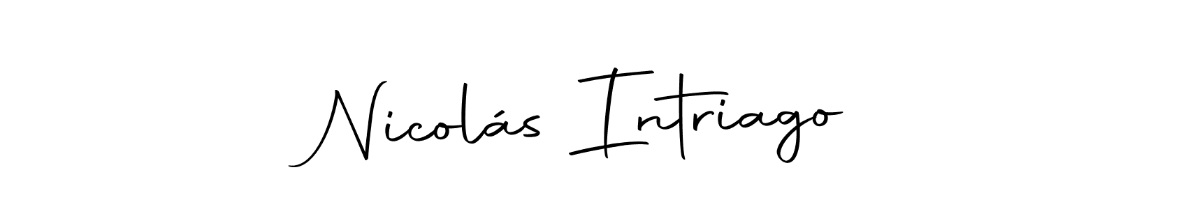 Make a beautiful signature design for name Nicolás Intriago. With this signature (Autography-DOLnW) style, you can create a handwritten signature for free. Nicolás Intriago signature style 10 images and pictures png