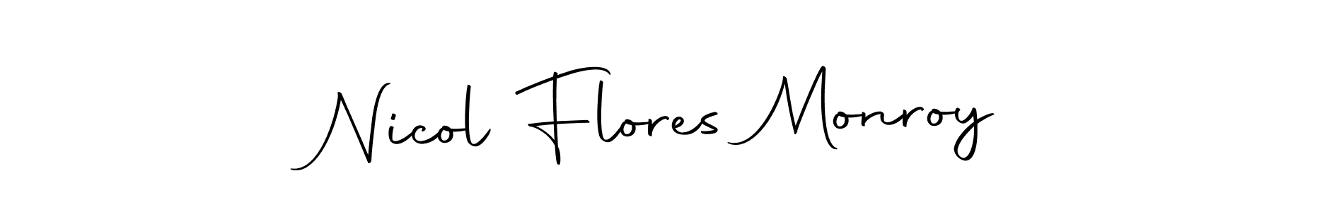 Design your own signature with our free online signature maker. With this signature software, you can create a handwritten (Autography-DOLnW) signature for name Nicol Flores Monroy. Nicol Flores Monroy signature style 10 images and pictures png