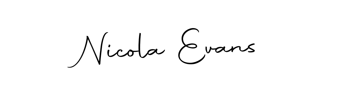 You can use this online signature creator to create a handwritten signature for the name Nicola Evans. This is the best online autograph maker. Nicola Evans signature style 10 images and pictures png