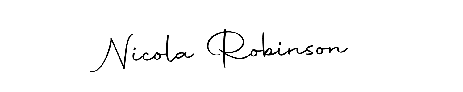 Use a signature maker to create a handwritten signature online. With this signature software, you can design (Autography-DOLnW) your own signature for name Nicola Robinson. Nicola Robinson signature style 10 images and pictures png