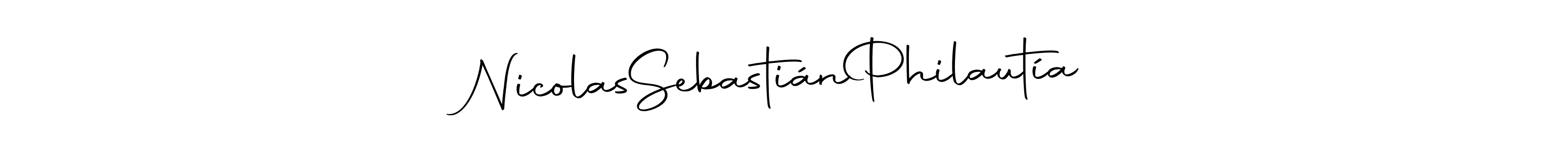 How to make Nicolas  Sebastián  Philautía name signature. Use Autography-DOLnW style for creating short signs online. This is the latest handwritten sign. Nicolas  Sebastián  Philautía signature style 10 images and pictures png