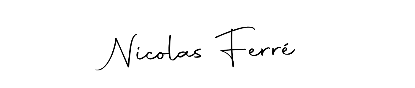 This is the best signature style for the Nicolas Ferré name. Also you like these signature font (Autography-DOLnW). Mix name signature. Nicolas Ferré signature style 10 images and pictures png
