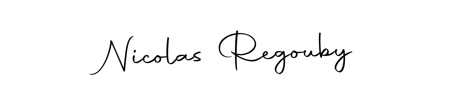 This is the best signature style for the Nicolas Regouby name. Also you like these signature font (Autography-DOLnW). Mix name signature. Nicolas Regouby signature style 10 images and pictures png