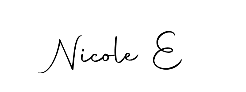 It looks lik you need a new signature style for name Nicole E. Design unique handwritten (Autography-DOLnW) signature with our free signature maker in just a few clicks. Nicole E signature style 10 images and pictures png
