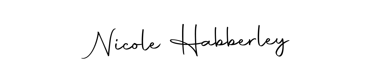 Also we have Nicole Habberley name is the best signature style. Create professional handwritten signature collection using Autography-DOLnW autograph style. Nicole Habberley signature style 10 images and pictures png
