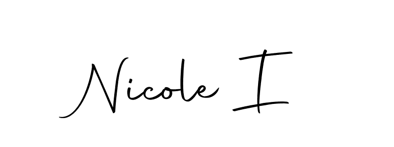 Use a signature maker to create a handwritten signature online. With this signature software, you can design (Autography-DOLnW) your own signature for name Nicole I. Nicole I signature style 10 images and pictures png