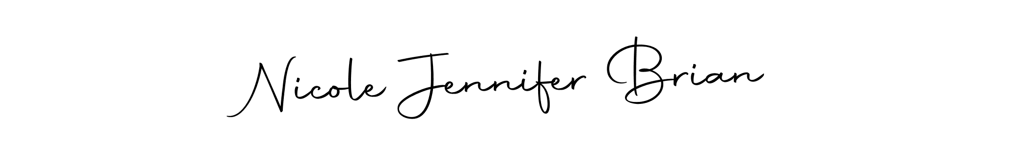 Autography-DOLnW is a professional signature style that is perfect for those who want to add a touch of class to their signature. It is also a great choice for those who want to make their signature more unique. Get Nicole Jennifer Brian name to fancy signature for free. Nicole Jennifer Brian signature style 10 images and pictures png