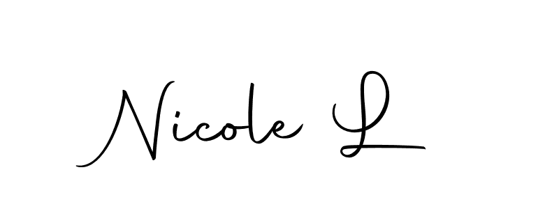 Create a beautiful signature design for name Nicole L. With this signature (Autography-DOLnW) fonts, you can make a handwritten signature for free. Nicole L signature style 10 images and pictures png