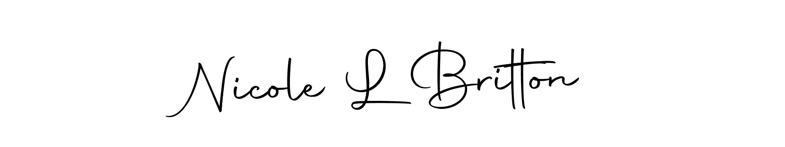 You should practise on your own different ways (Autography-DOLnW) to write your name (Nicole L Britton) in signature. don't let someone else do it for you. Nicole L Britton signature style 10 images and pictures png