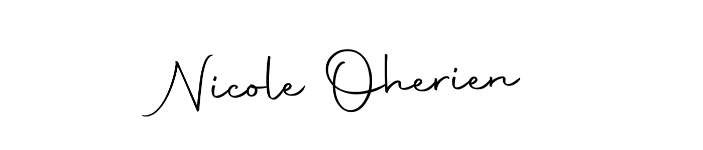 Make a beautiful signature design for name Nicole Oherien. Use this online signature maker to create a handwritten signature for free. Nicole Oherien signature style 10 images and pictures png