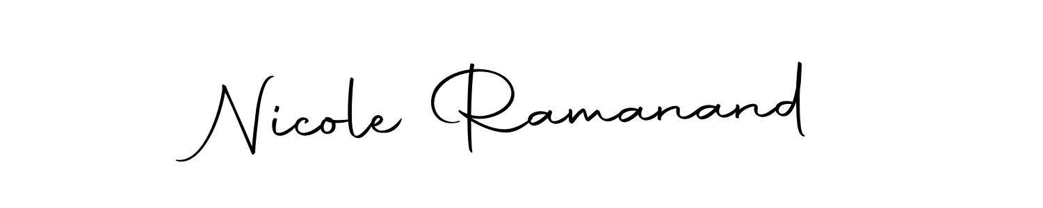 Create a beautiful signature design for name Nicole Ramanand. With this signature (Autography-DOLnW) fonts, you can make a handwritten signature for free. Nicole Ramanand signature style 10 images and pictures png