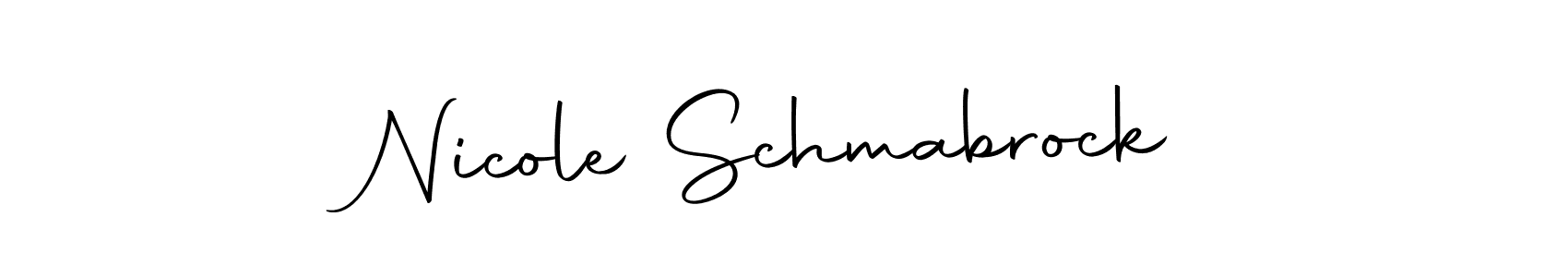 How to make Nicole Schmabrock signature? Autography-DOLnW is a professional autograph style. Create handwritten signature for Nicole Schmabrock name. Nicole Schmabrock signature style 10 images and pictures png