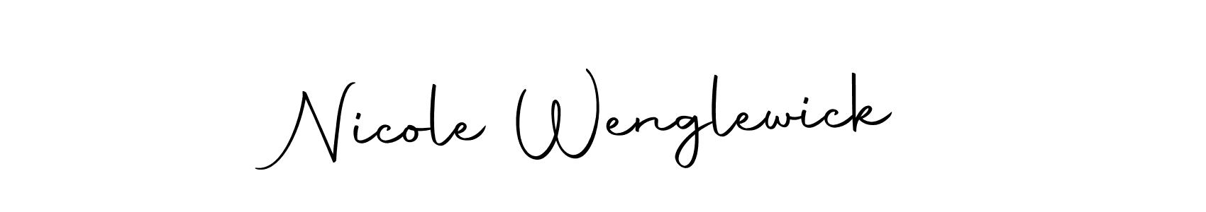 Autography-DOLnW is a professional signature style that is perfect for those who want to add a touch of class to their signature. It is also a great choice for those who want to make their signature more unique. Get Nicole Wenglewick name to fancy signature for free. Nicole Wenglewick signature style 10 images and pictures png