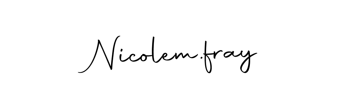 Make a beautiful signature design for name Nicolem.fray. With this signature (Autography-DOLnW) style, you can create a handwritten signature for free. Nicolem.fray signature style 10 images and pictures png