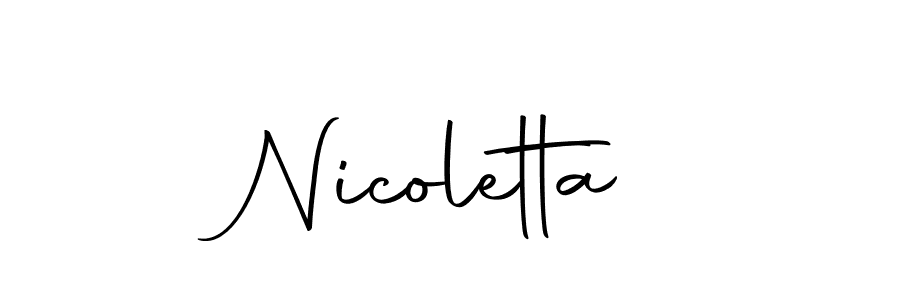 How to make Nicoletta signature? Autography-DOLnW is a professional autograph style. Create handwritten signature for Nicoletta name. Nicoletta signature style 10 images and pictures png