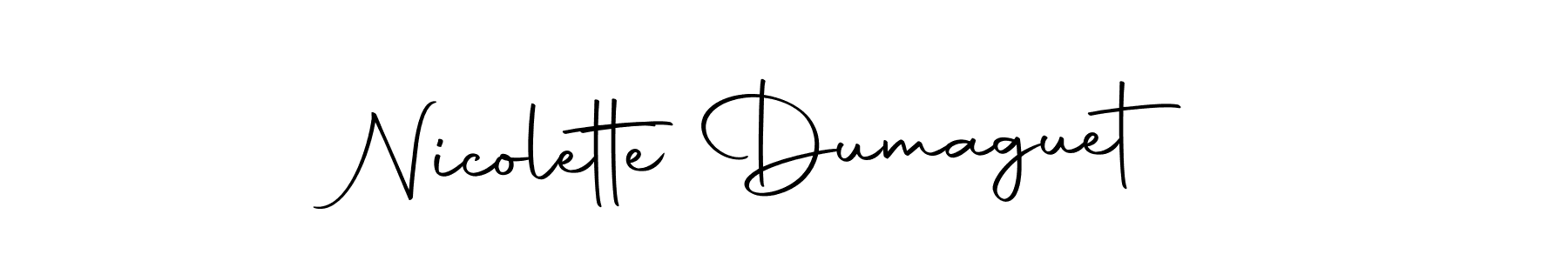 Make a short Nicolette Dumaguet signature style. Manage your documents anywhere anytime using Autography-DOLnW. Create and add eSignatures, submit forms, share and send files easily. Nicolette Dumaguet signature style 10 images and pictures png