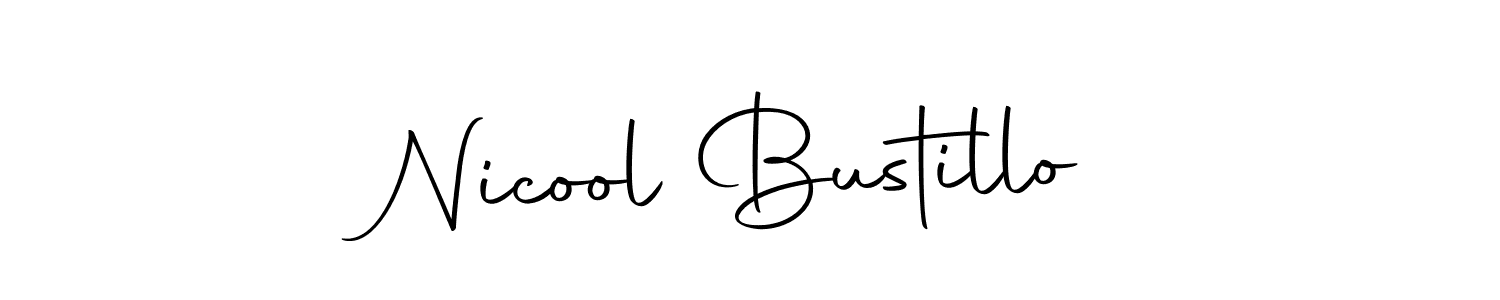 Use a signature maker to create a handwritten signature online. With this signature software, you can design (Autography-DOLnW) your own signature for name Nicool Bustillo. Nicool Bustillo signature style 10 images and pictures png