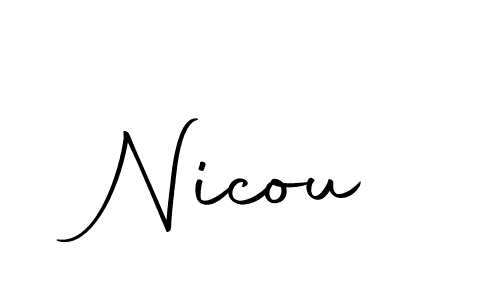 Make a beautiful signature design for name Nicou. With this signature (Autography-DOLnW) style, you can create a handwritten signature for free. Nicou signature style 10 images and pictures png