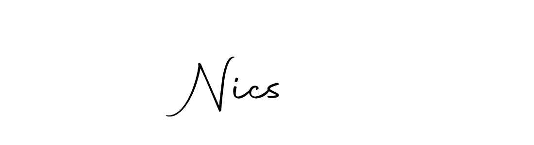 This is the best signature style for the Nics ❤️ name. Also you like these signature font (Autography-DOLnW). Mix name signature. Nics ❤️ signature style 10 images and pictures png