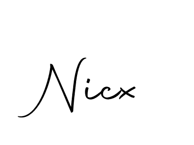 How to make Nicx name signature. Use Autography-DOLnW style for creating short signs online. This is the latest handwritten sign. Nicx signature style 10 images and pictures png