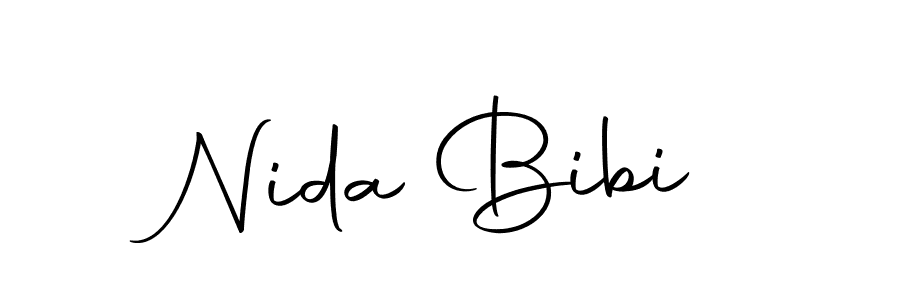 Use a signature maker to create a handwritten signature online. With this signature software, you can design (Autography-DOLnW) your own signature for name Nida Bibi. Nida Bibi signature style 10 images and pictures png