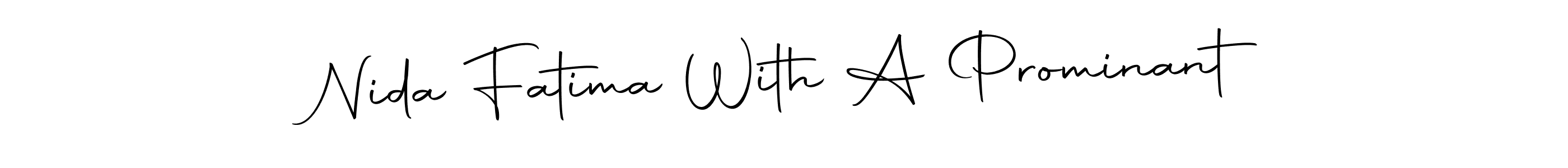 You can use this online signature creator to create a handwritten signature for the name Nida Fatima With A Prominant. This is the best online autograph maker. Nida Fatima With A Prominant signature style 10 images and pictures png