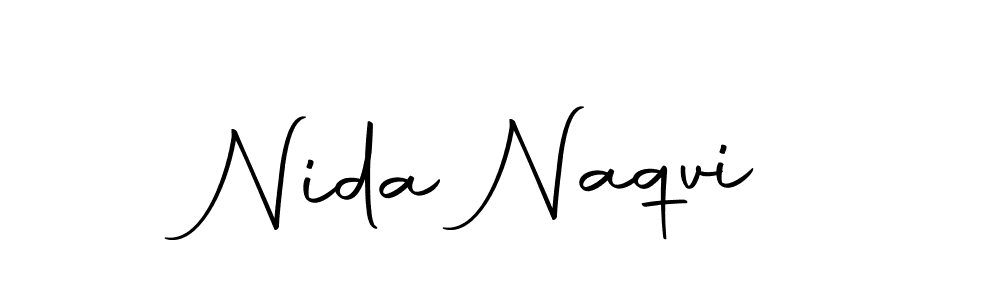 Create a beautiful signature design for name Nida Naqvi. With this signature (Autography-DOLnW) fonts, you can make a handwritten signature for free. Nida Naqvi signature style 10 images and pictures png