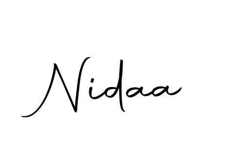 Make a beautiful signature design for name Nidaa. With this signature (Autography-DOLnW) style, you can create a handwritten signature for free. Nidaa signature style 10 images and pictures png