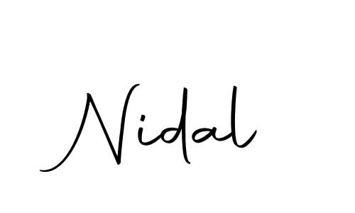 if you are searching for the best signature style for your name Nidal. so please give up your signature search. here we have designed multiple signature styles  using Autography-DOLnW. Nidal signature style 10 images and pictures png