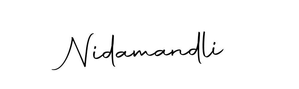 How to make Nidamandli signature? Autography-DOLnW is a professional autograph style. Create handwritten signature for Nidamandli name. Nidamandli signature style 10 images and pictures png