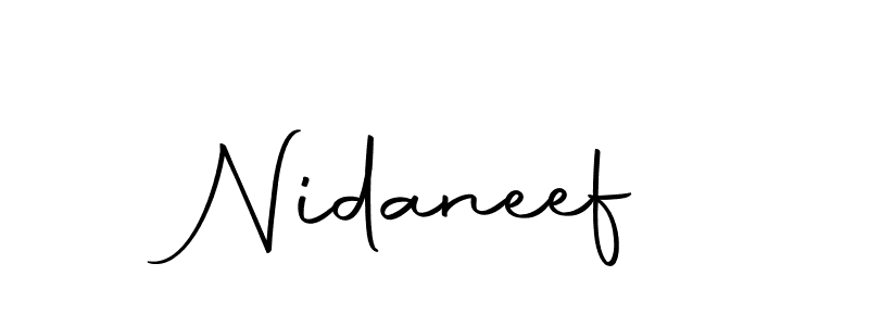Create a beautiful signature design for name Nidaneef. With this signature (Autography-DOLnW) fonts, you can make a handwritten signature for free. Nidaneef signature style 10 images and pictures png