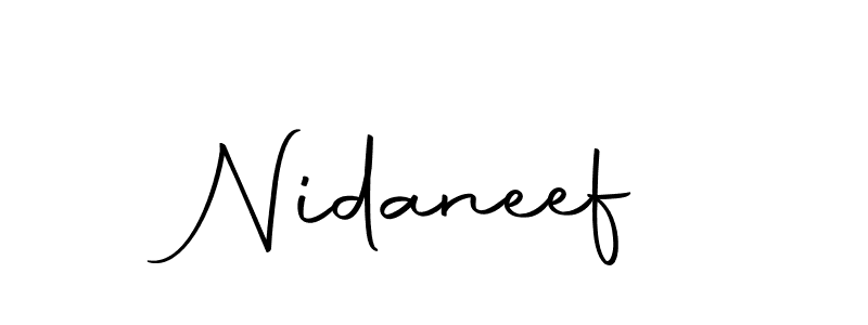 Make a beautiful signature design for name Nidaneef. With this signature (Autography-DOLnW) style, you can create a handwritten signature for free. Nidaneef signature style 10 images and pictures png