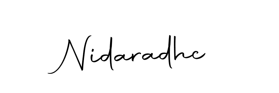 How to make Nidaradhc name signature. Use Autography-DOLnW style for creating short signs online. This is the latest handwritten sign. Nidaradhc signature style 10 images and pictures png