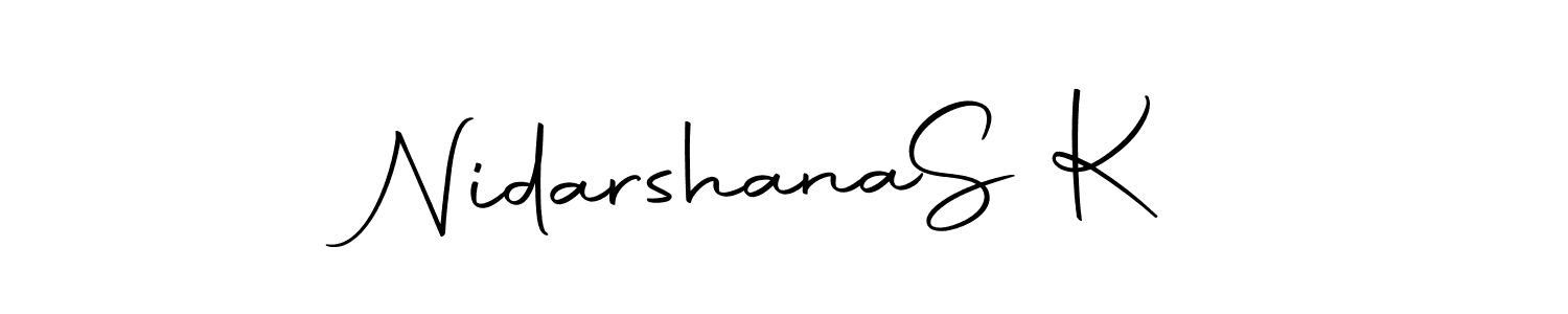 Make a beautiful signature design for name Nidarshana  S K. Use this online signature maker to create a handwritten signature for free. Nidarshana  S K signature style 10 images and pictures png