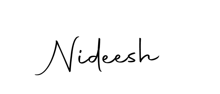 How to make Nideesh name signature. Use Autography-DOLnW style for creating short signs online. This is the latest handwritten sign. Nideesh signature style 10 images and pictures png