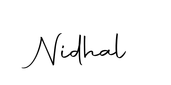 You should practise on your own different ways (Autography-DOLnW) to write your name (Nidhal) in signature. don't let someone else do it for you. Nidhal signature style 10 images and pictures png