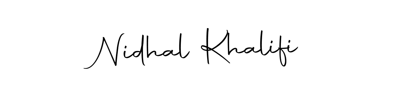 The best way (Autography-DOLnW) to make a short signature is to pick only two or three words in your name. The name Nidhal Khalifi include a total of six letters. For converting this name. Nidhal Khalifi signature style 10 images and pictures png