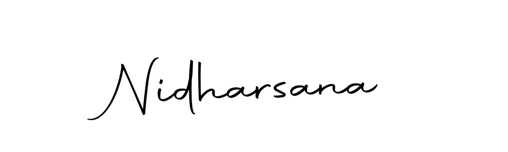Design your own signature with our free online signature maker. With this signature software, you can create a handwritten (Autography-DOLnW) signature for name Nidharsana. Nidharsana signature style 10 images and pictures png