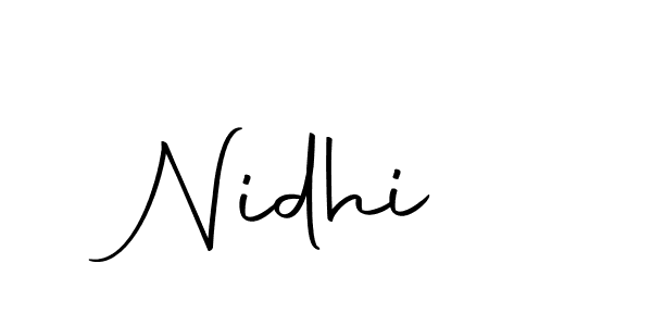 Design your own signature with our free online signature maker. With this signature software, you can create a handwritten (Autography-DOLnW) signature for name Nidhi . Nidhi  signature style 10 images and pictures png