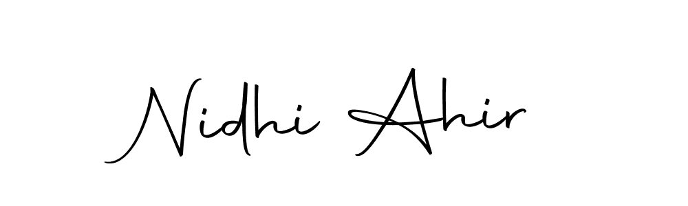 Similarly Autography-DOLnW is the best handwritten signature design. Signature creator online .You can use it as an online autograph creator for name Nidhi Ahir. Nidhi Ahir signature style 10 images and pictures png