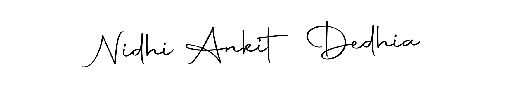 The best way (Autography-DOLnW) to make a short signature is to pick only two or three words in your name. The name Nidhi Ankit Dedhia include a total of six letters. For converting this name. Nidhi Ankit Dedhia signature style 10 images and pictures png