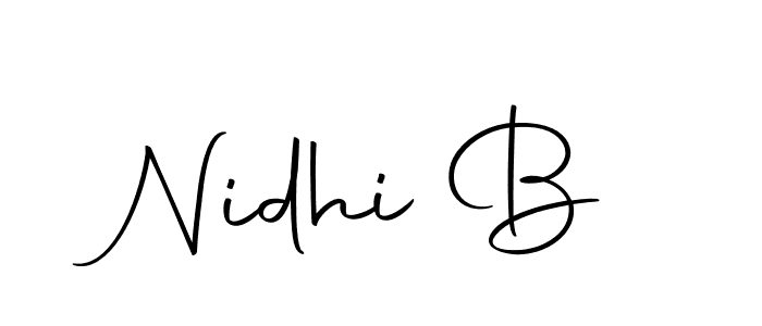 Also we have Nidhi B name is the best signature style. Create professional handwritten signature collection using Autography-DOLnW autograph style. Nidhi B signature style 10 images and pictures png