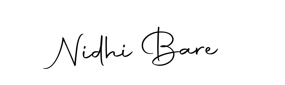 Similarly Autography-DOLnW is the best handwritten signature design. Signature creator online .You can use it as an online autograph creator for name Nidhi Bare. Nidhi Bare signature style 10 images and pictures png