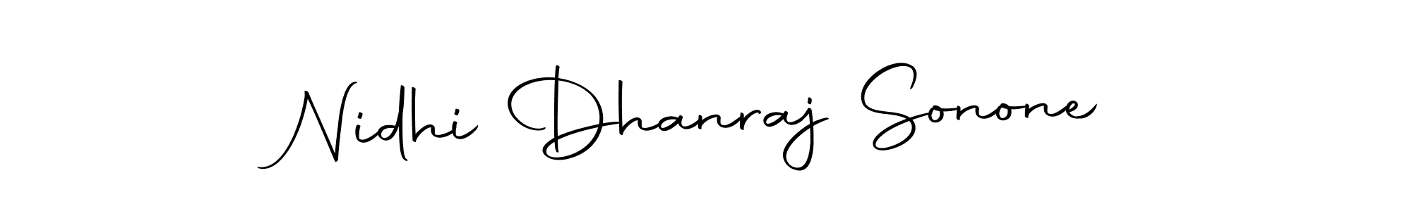 It looks lik you need a new signature style for name Nidhi Dhanraj Sonone. Design unique handwritten (Autography-DOLnW) signature with our free signature maker in just a few clicks. Nidhi Dhanraj Sonone signature style 10 images and pictures png