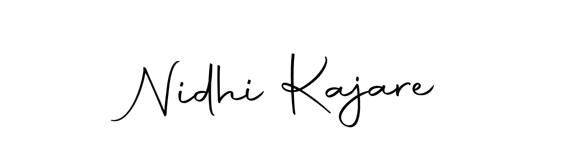 How to make Nidhi Kajare name signature. Use Autography-DOLnW style for creating short signs online. This is the latest handwritten sign. Nidhi Kajare signature style 10 images and pictures png